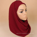 New arrival fashion scarf women plain chiffon crinkle hijab wholesale